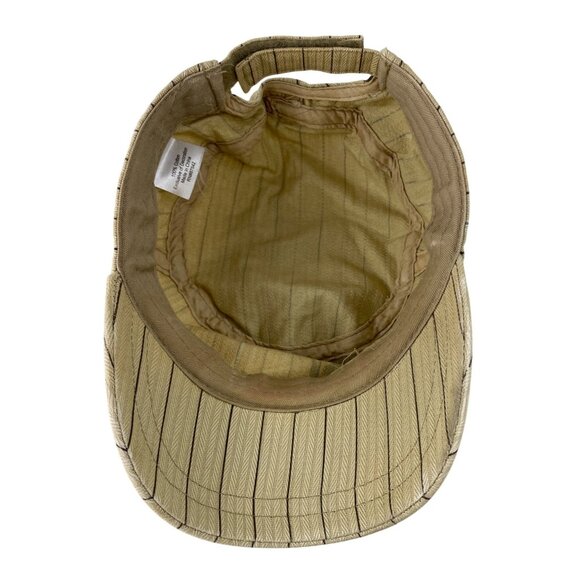 Dragon Graphic Khaki Striped Military Style Cap With Adjustable Back Strap - Picture 7 of 9